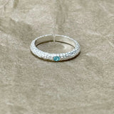 Silve Out Wide Topaz Ring for Women Gift Grace Vintage Jewelry - Gemstone Gold