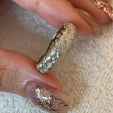 Silve Out Wide Topaz Ring for Women Gift Grace Vintage Jewelry - Gemstone Gold