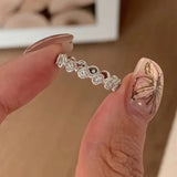 Silve Out Wide Topaz Ring for Women Gift Grace Vintage Jewelry - Gemstone Gold