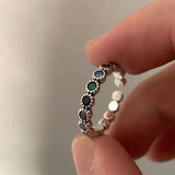 Silve Out Wide Topaz Ring for Women Gift Grace Vintage Jewelry - Gemstone Gold