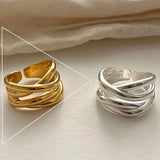 Silve Out Wide Topaz Ring for Women Gift Grace Vintage Jewelry - Gemstone Gold