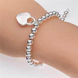 Silver Chain Solid Bracelet for Women Charm Party Gift Wedding Jewelry - Gemstone Gold