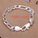 Silver Chain Solid Bracelet for Women Charm Party Gift Wedding Jewelry - Gemstone Gold