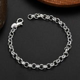 Silver Circle 4MM Chain Bracelets for Women Man Jewelry Wedding Party Christmas - Gemstone Gold