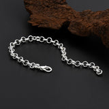 Silver Circle 4MM Chain Bracelets for Women Man Jewelry Wedding Party Christmas - Gemstone Gold