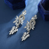 Sparkling Crystal Hanging Drop Party Women Wedding Jewelry Gift - Gemstone Gold