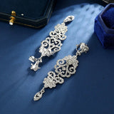 Sparkling Crystal Hanging Drop Party Women Wedding Jewelry Gift - Gemstone Gold