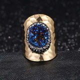 Sparkling Zircon Engagement Ring 14K Yellow Gold For Women Jewelry - Genuine - Gemstone