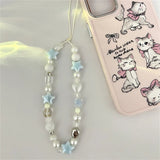 Star Pearl Beads Chain For iPhone Accessories Lanyard Hanging Rope For Girl - Gemstone Gold