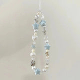 Star Pearl Beads Chain For iPhone Accessories Lanyard Hanging Rope For Girl - Gemstone Gold
