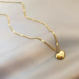 Titanium Gold Love Pendant Necklace Women Party Jewelry Christmas Jewelry - Gemstone Gold