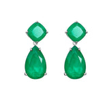 Tourmaline Wedding Drop Earrings for Women Jewelry Silver Party Jewelry Gift - Gemstone Gold