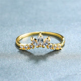 Vintage 14K Yellow Gold Sapphire Gemstone Engagement Ring For Women - Genuine - Gemstone