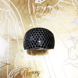 Vintage Black Ring Jewerly For Women Anniverssary Jewelry - Genuine - Gemstone