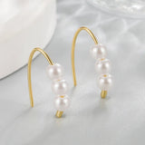 Vintage Crystal Round Stud Earrings Wedding White Zircon Jewelry - Gemstone Gold
