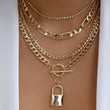 Vintage Multi - Layer Boho Necklace Gold For Women Pearl Pendant Jewelry - Gemstone Gold