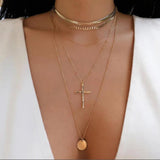 Vintage Multi - Layer Boho Necklace Gold For Women Pearl Pendant Jewelry - Gemstone Gold