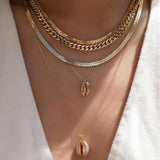 Vintage Multi - Layer Boho Necklace Gold For Women Pearl Pendant Jewelry - Gemstone Gold