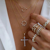 Vintage Multi - Layer Boho Necklace Gold For Women Pearl Pendant Jewelry - Gemstone Gold