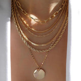 Vintage Multi - Layer Boho Necklace Gold For Women Pearl Pendant Jewelry - Gemstone Gold
