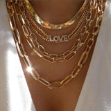 Vintage Multi - Layer Boho Necklace Gold For Women Pearl Pendant Jewelry - Gemstone Gold