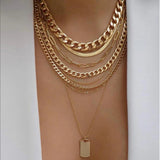 Vintage Multi - Layer Boho Necklace Gold For Women Pearl Pendant Jewelry - Gemstone Gold