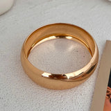 Vintage Punk Thick Resin Bangles Acrylic Smudging Geometric For Women Jewelry - Gemstone Gold