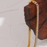 Vintage Sapphire Women Necklace 14k Yellow Gold For Wedding Gift Jewelry - Genuine - Gemstone