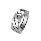 Vintage Silver Chain Ring For Women Fine Jewelry For Party Birthday Gift - Gemstone Gold