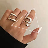 Vintage Silver Chain Ring For Women Fine Jewelry For Party Birthday Gift - Gemstone Gold