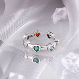 Vintage Silver Chain Ring For Women Fine Jewelry For Party Birthday Gift - Gemstone Gold