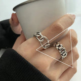 Vintage Silver Chain Ring For Women Fine Jewelry For Party Birthday Gift - Gemstone Gold