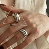 Vintage Silver Chain Ring For Women Fine Jewelry For Party Birthday Gift - Gemstone Gold