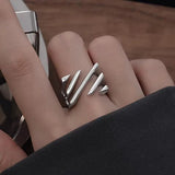 Vintage Silver Chain Ring For Women Fine Jewelry For Party Birthday Gift - Gemstone Gold
