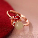 Vintage Silver Chain Ring For Women Fine Jewelry For Party Birthday Gift - Gemstone Gold