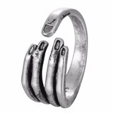 Vintage Silver Skeleton Ring Gothic Man Women's Jewelry - Genuine - Gemstone