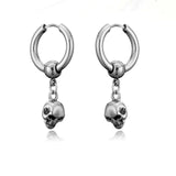 Vintage Silver Skull Earrings for Women Jewelry - Genuine - Gemstone