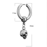 Vintage Silver Skull Earrings for Women Jewelry - Genuine - Gemstone