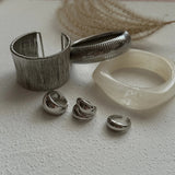 Vintage Wide Cuff Bangles For Women Bracelets Hip Hop Punk Silver Jewelry Gift - Gemstone Gold