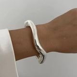 Vintage Wide Cuff Bangles Punk Gold Spring For Women Bracelets Jewelry - Gemstone Gold