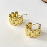 Watch Chain Earrings for Women Silver Jewelry - Gemstone Gold
