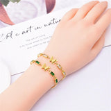 Welding Sanding Butterfly Square Bracelet Zircon Fine Jewelry Chain For Women - Gemstone Gold