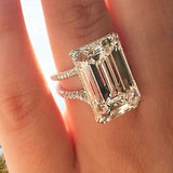 White Zircon Wedding Ring for Women Silver Engagement Jewelry - Genuine - Gemstone