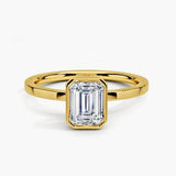 Women Golden Moissanite Ring Couple Love Engagement Jewelry Wedding - Gemstone Gold