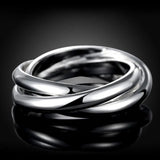 Women Silver Ring Lady Wedding Women 925 Sterling Jewelry Lover Gift - Gemstone Gold
