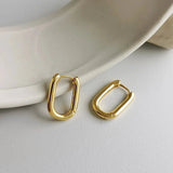 Zircon Chain Drop Earrings Gold Geometric Round for Women Jewelry - Gemstone Gold
