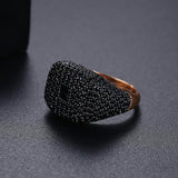 Vintage Iced Zircon Rose Gold Ring For Women Party Jewelry