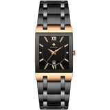 Luxury Black Gold Watch Quartz Watche Square Women Wristwatch