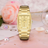 18K Yellow Gold Women Watch Women Bracelet Wrist Watch Jewelry