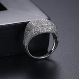 Vintage Iced Zircon Rose Gold Ring For Women Party Jewelry